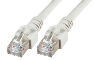 CAT5e patch cord SF/UTP, PVC, RJ45, 2.5Gbps, 15.0m, grey 
