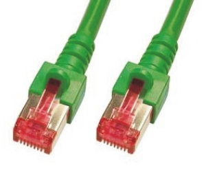 CAT6 Netzwerkkabel S-FTP, PIMF, halogenfrei, RJ45, 5GBit, 0.50m, grn 
