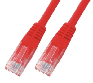 CAT6 patch cord S/FTP, PIMF, LSZH, RJ45, 5Gbps, 1m, red 