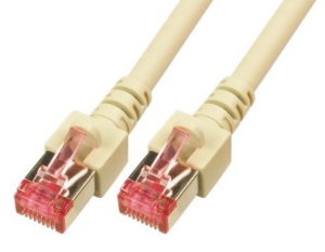 CAT6 Netzwerkkabel S-FTP, PIMF, halogenfrei, RJ45, 5Gbit, 1.00m, grau 