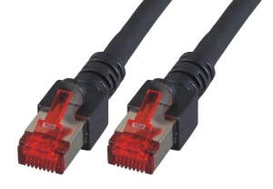 CAT6 Netzwerkkabel S-FTP, PIMF, halogenfrei, RJ45, 5GBit, 10.0m, schwarz 