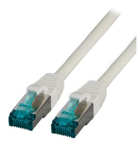 CAT6A patch cord S/FTP, LSZH, RJ45, 10Gbps, 1m, grey 