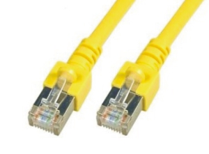 CAT5e Netzwerkkabel SF/UTP, PVC, RJ45, 2.5Gbit, 10.0m, gelb 
