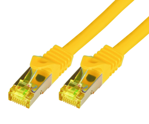 CAT7 Roh-Netzwerkkabel S-FTP, PIMF, LSZH, RJ45, 10GBit, 1.00m, gelb 