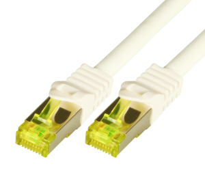CAT7 raw cable S/FTP, PIMF, LSZH, RJ45, 10Gbps, 10m, white 