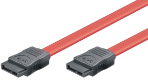 HDD SATA Anschlusskabel, L-Typ gerade Stecker/Stecker, 1.5Gbit / 3Gbit, 0.5m, rot 