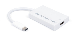 USB-C 3.1 - HDMI Adapter, 4K@30Hz, m/f, 0.15m, white 