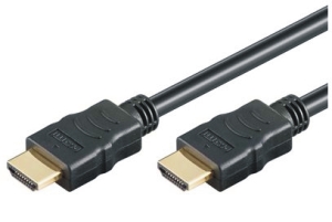 High Speed HDMI Cable w/E, 4K@30Hz, m/m, 1.0m, black 