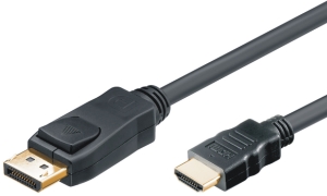 Displayport to HDMI cable, 1080p@60Hz, Full HD, m/m, 3m, black 