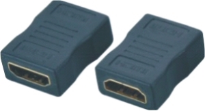 HDMI Coupler, Gender Changer, 19p A, F/F, grouted cage, black 