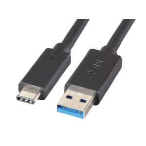 USB3.2 Gen 1 Typ A-C Kabel 5GB 15W St/St 1.00m, schwarz 