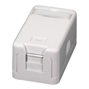 Keystone Distri. Box 1Port, dust protection, white, surface mounting 