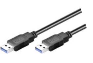 USB 3.0 SuperSpeed Kabel, A - A, St / St, 3fach geschirmt, 5 Gbit, 3m, schwarz 