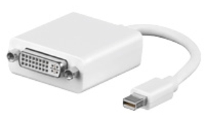 DisplayPort mini zu DVI 24+5 Adapterkabel, St/Bu, 0.1M, wei 