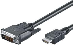 High Speed HDMI zu DVI-D 18+1 Kabel, Full HD, 3.0m, schwarz 