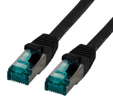 CAT6A Netzwerkkabel S/FTP, LSZH, RJ45, 10Gbit, schwarz, 1.50m 