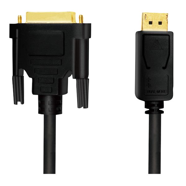 DisplayPort 1.2 to DVI-D 24+1 cable, 1080p@60Hz, Full HD, m/m, 3m, black 