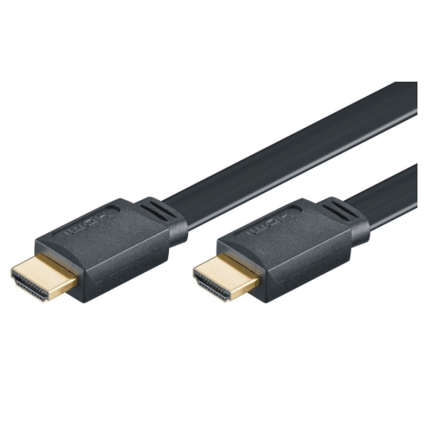 High Speed HDMI flat Cable w/E, 4K@30Hz, m/m, 3.0m, black 